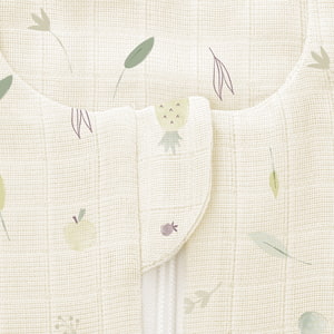 Sommerschlafsack Sommerfrische aus Bambus Detailbild vom Kinnschutz