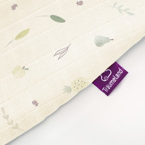 Sommerschlafsack Sommerfrische aus Bambus Detailfoto vom Träumeland Etikett