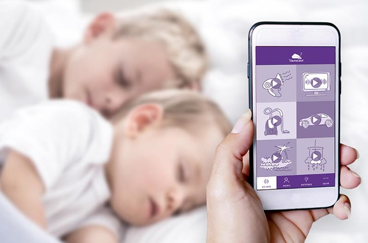 Schlafende Kinder mit Träumeland Schlaf-App Schlafende Kinder mit Träumeland Schlaf-App