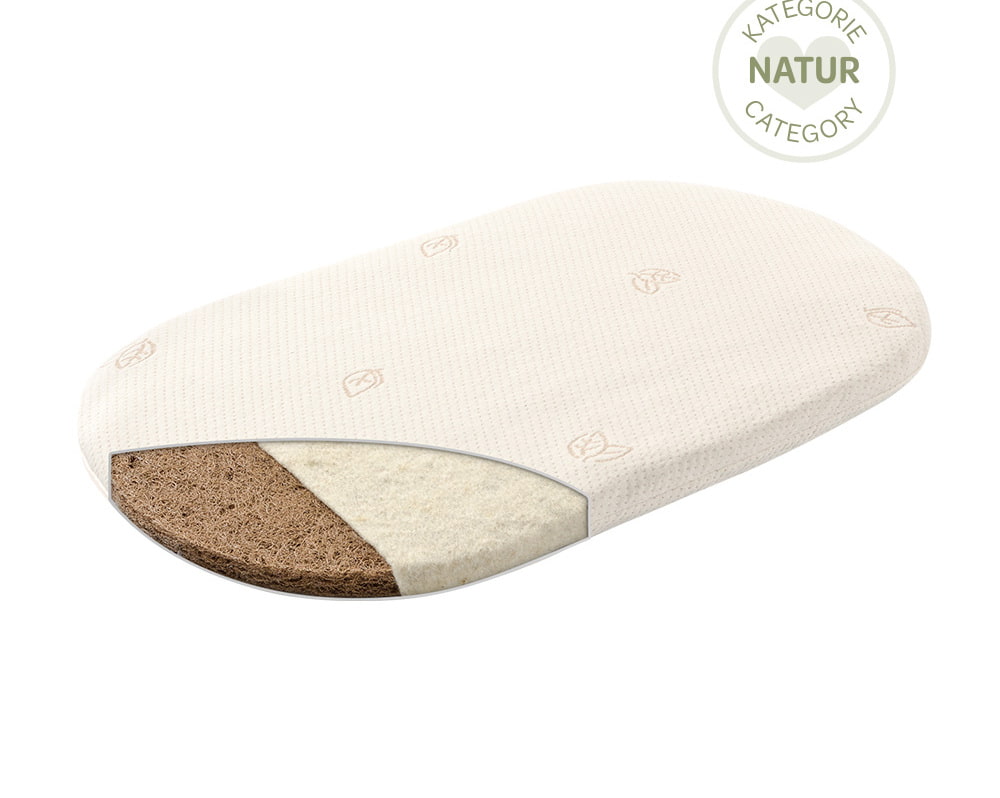 Matelas Bébé Träumeland Sleepy - Pour Wiege/Stubenkorb 28x73cm | Housse Lavable
