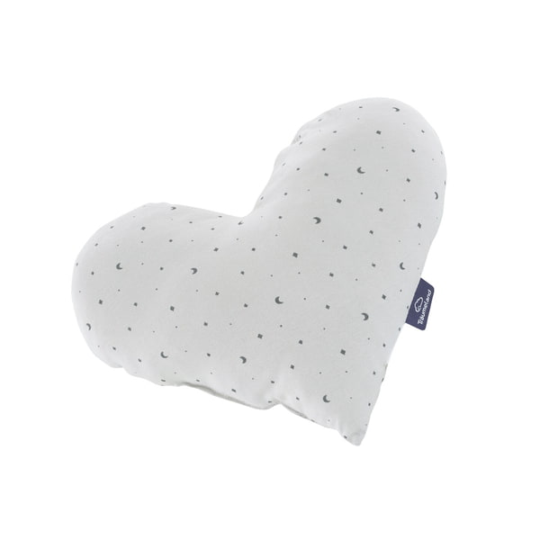 Kuschelkissen Herz Moon grau – Weiches Herz-Kissen im schlichten Design