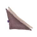 Dreieckstuch aus Musselin beige und schokopflaume