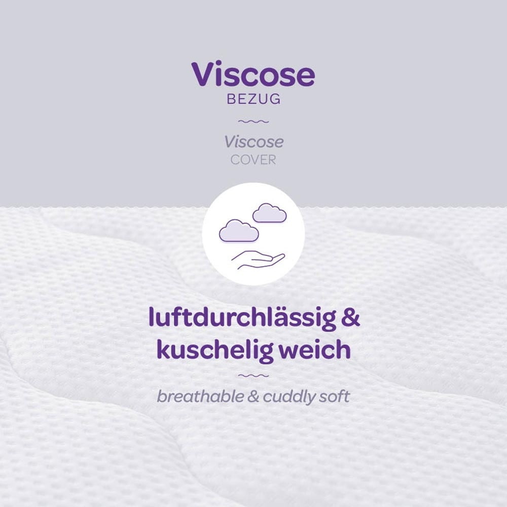 Kindermatratze mit Viscose Bezug