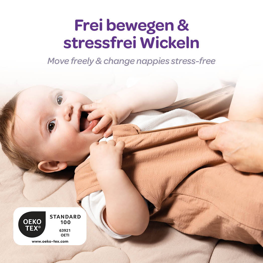 Sommerschlafsack Baby mit Bewegungsfreiheit