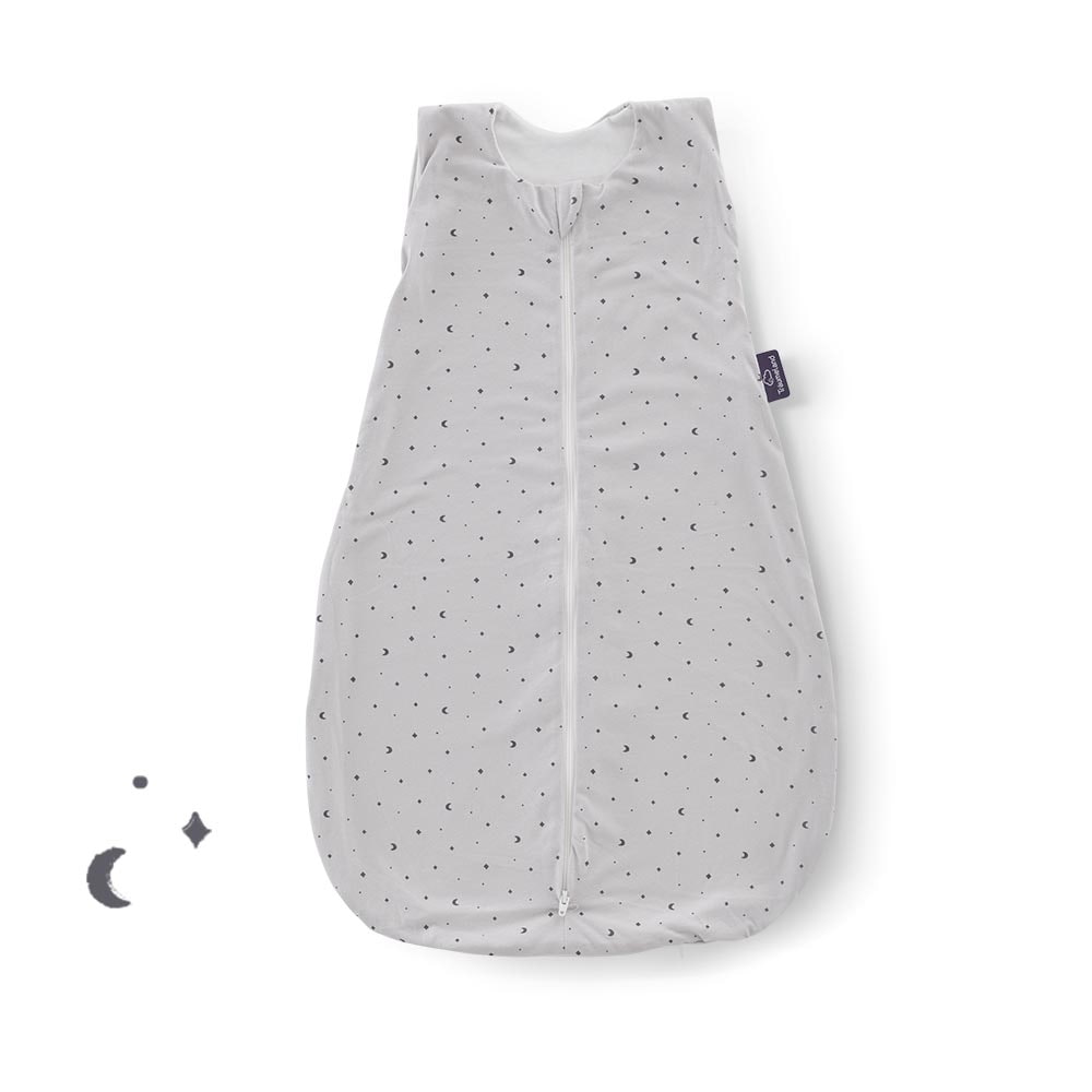 Sommer-Schlafsack Baumwoll-Jersey Moon grau