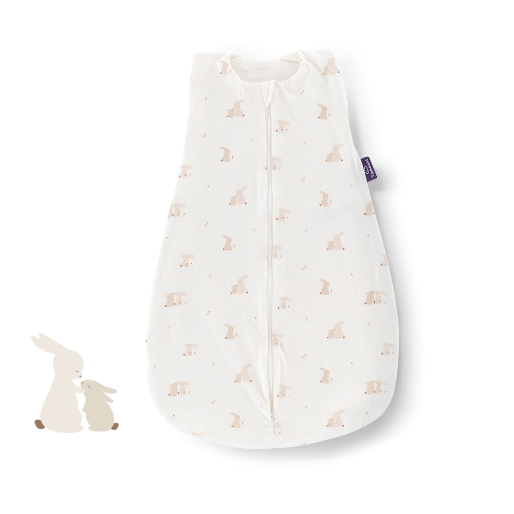 Summer sleeping bag cotton jersey Hophop Bunny beige