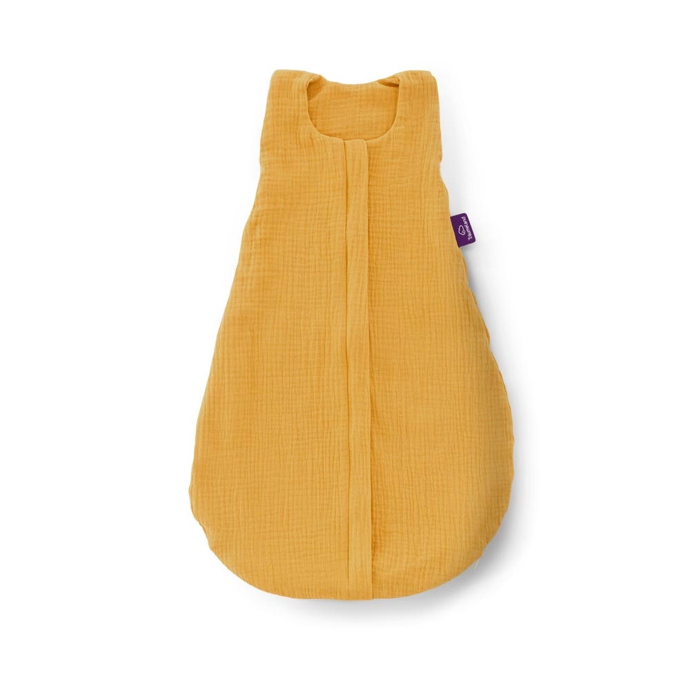 Sommer-Schlafsack Baumwoll-Musselin senfgelb