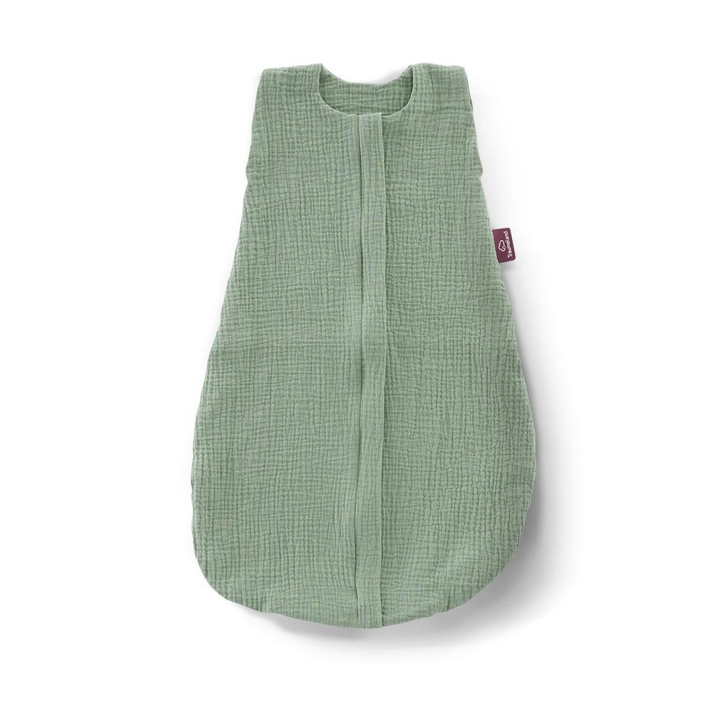 Sommer-Schlafsack Baumwoll-Musselin salbei grün
