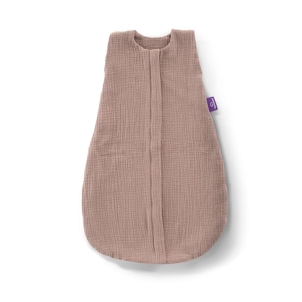 Sommer-Schlafsack Baumwoll-Musselin kastanie