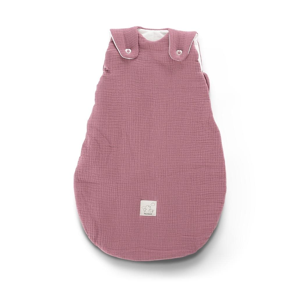 Ganzjahres-Schlafsack Baumwoll-Musselin pflaume