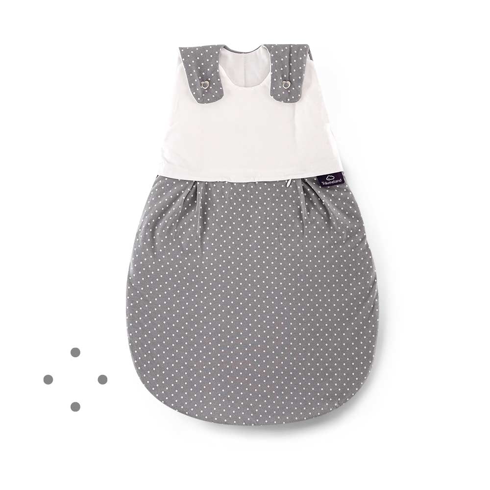 Ganzjahres-Schlafsack LIEBMICH Pünktchen grau