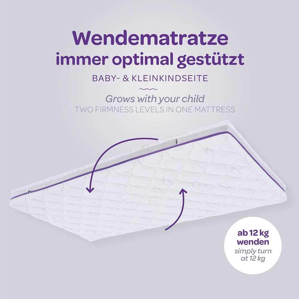 Wendematratze für Babys - lange Nutzung