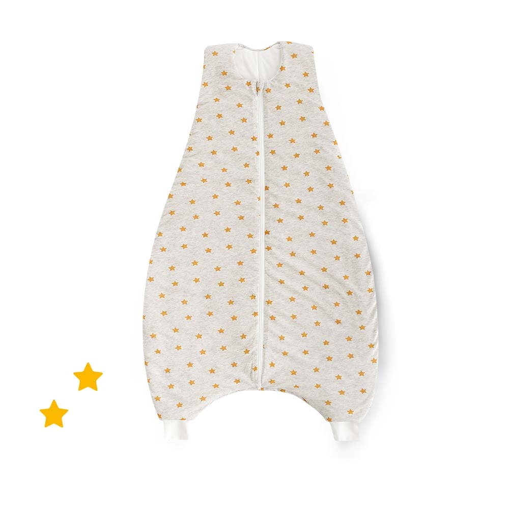 Saco de dormir para todo el año con piernas TO GO Sueño estrellado amarillo