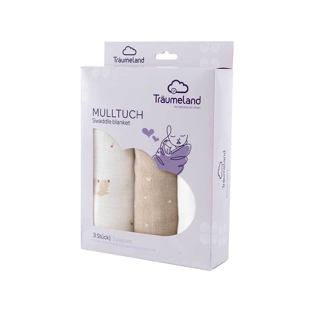 Mulltücher Hophop Bunny grau Verpackung