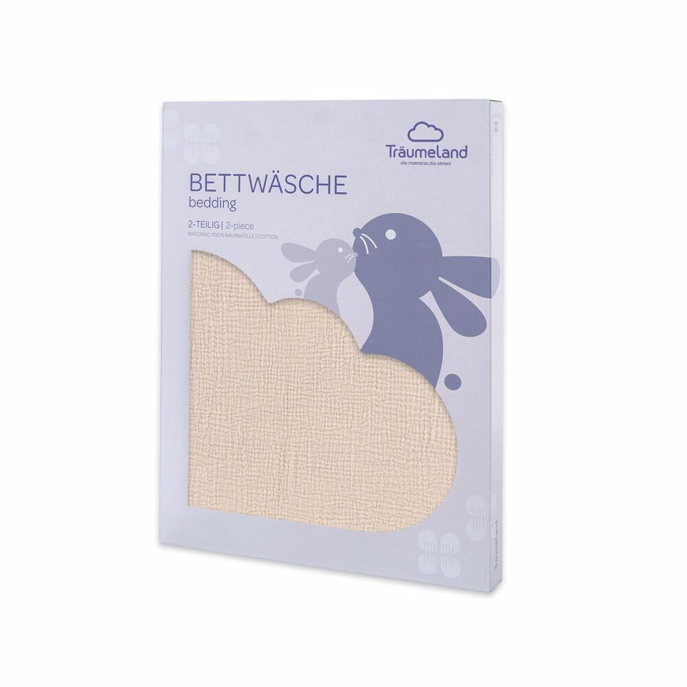 Bed linen muslin beige