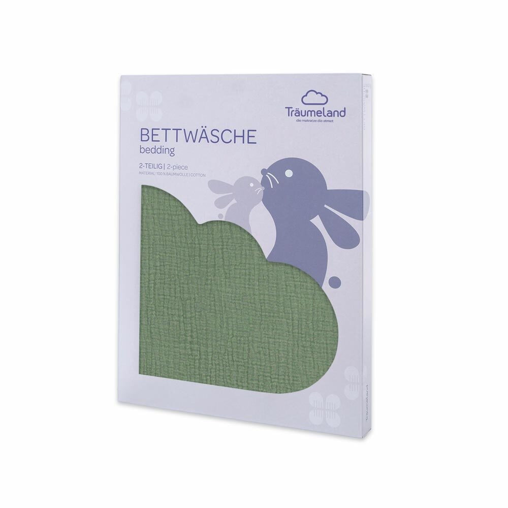 Bettwäsche Musselin salbei grün