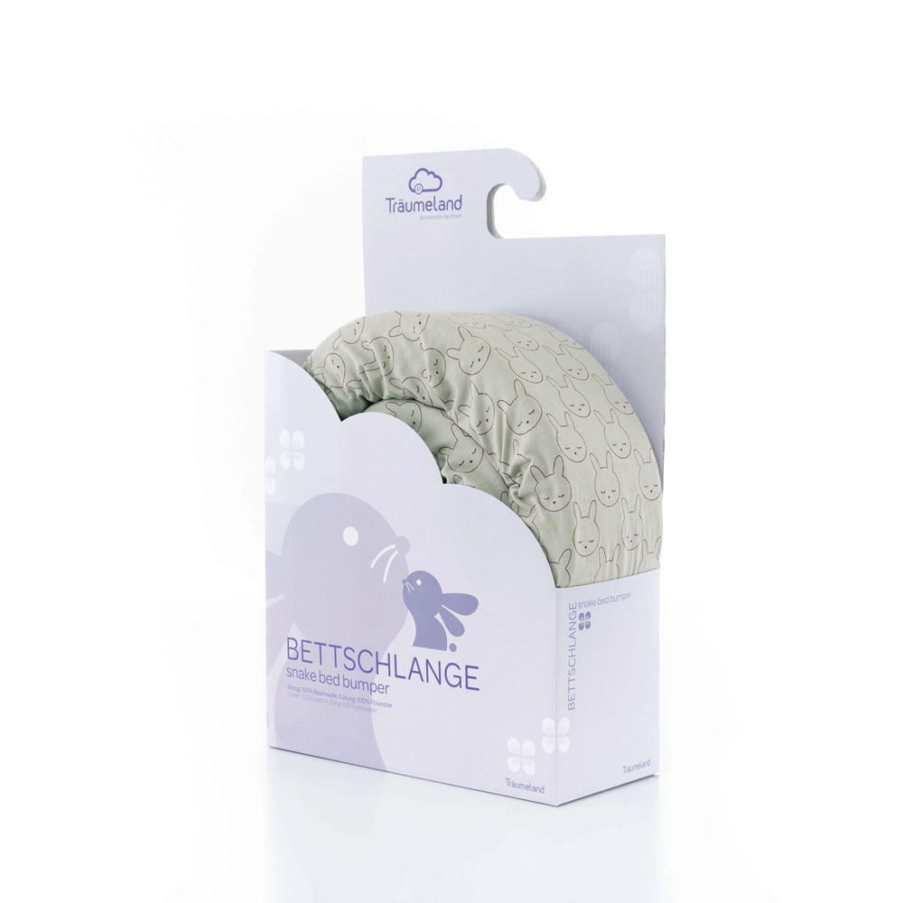 Bettschlange Kuschelhase grün Verpackung