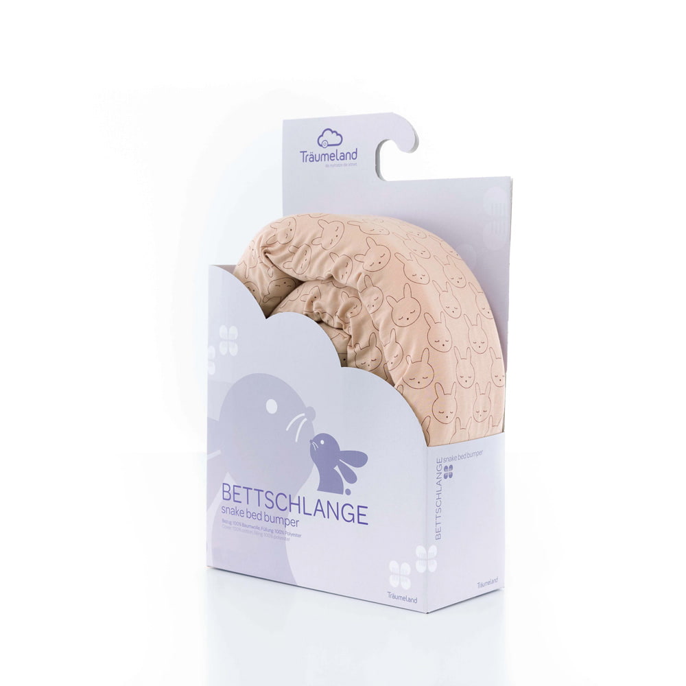 Bettschlange Kuschelhase beige Verpackung