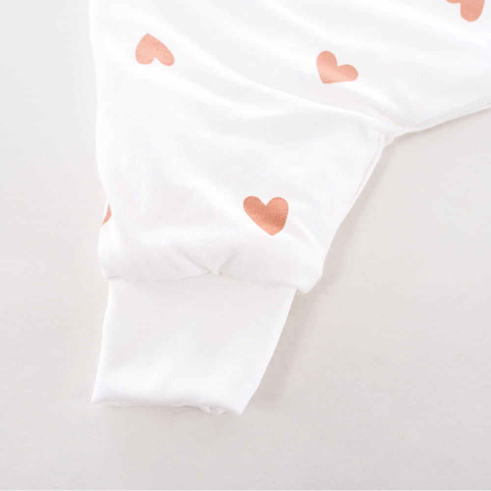 Sleeping bag-with-legs-design-Heart-detail-little-legs