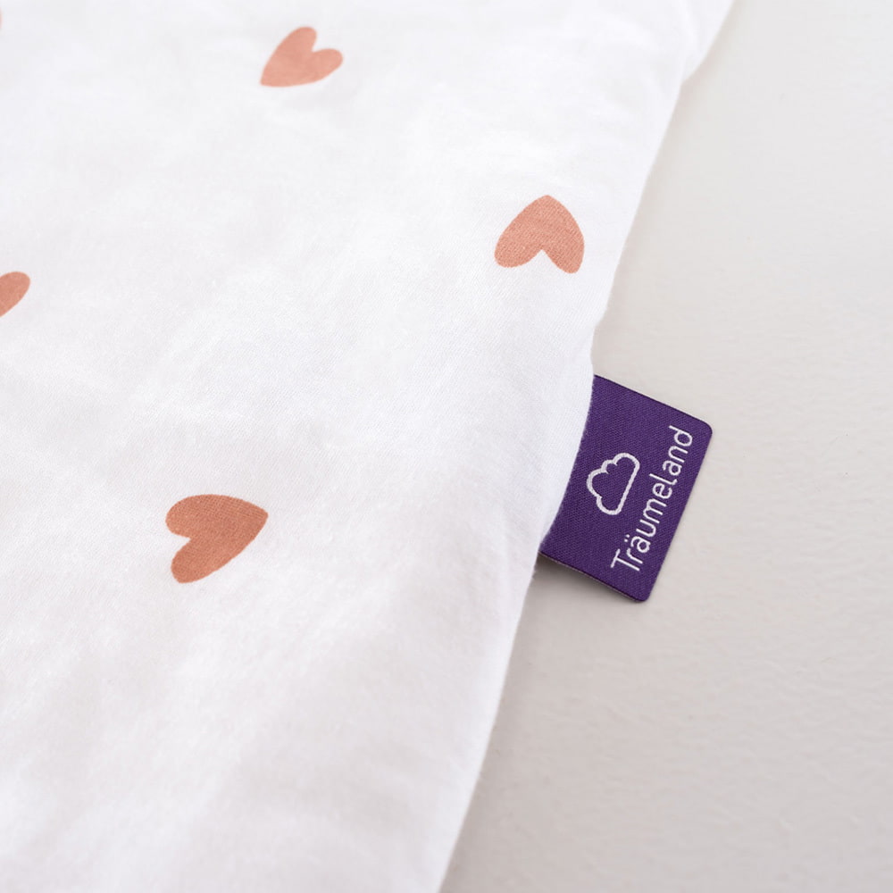 Sleeping bag-with-legs-design-Heart-detail-label