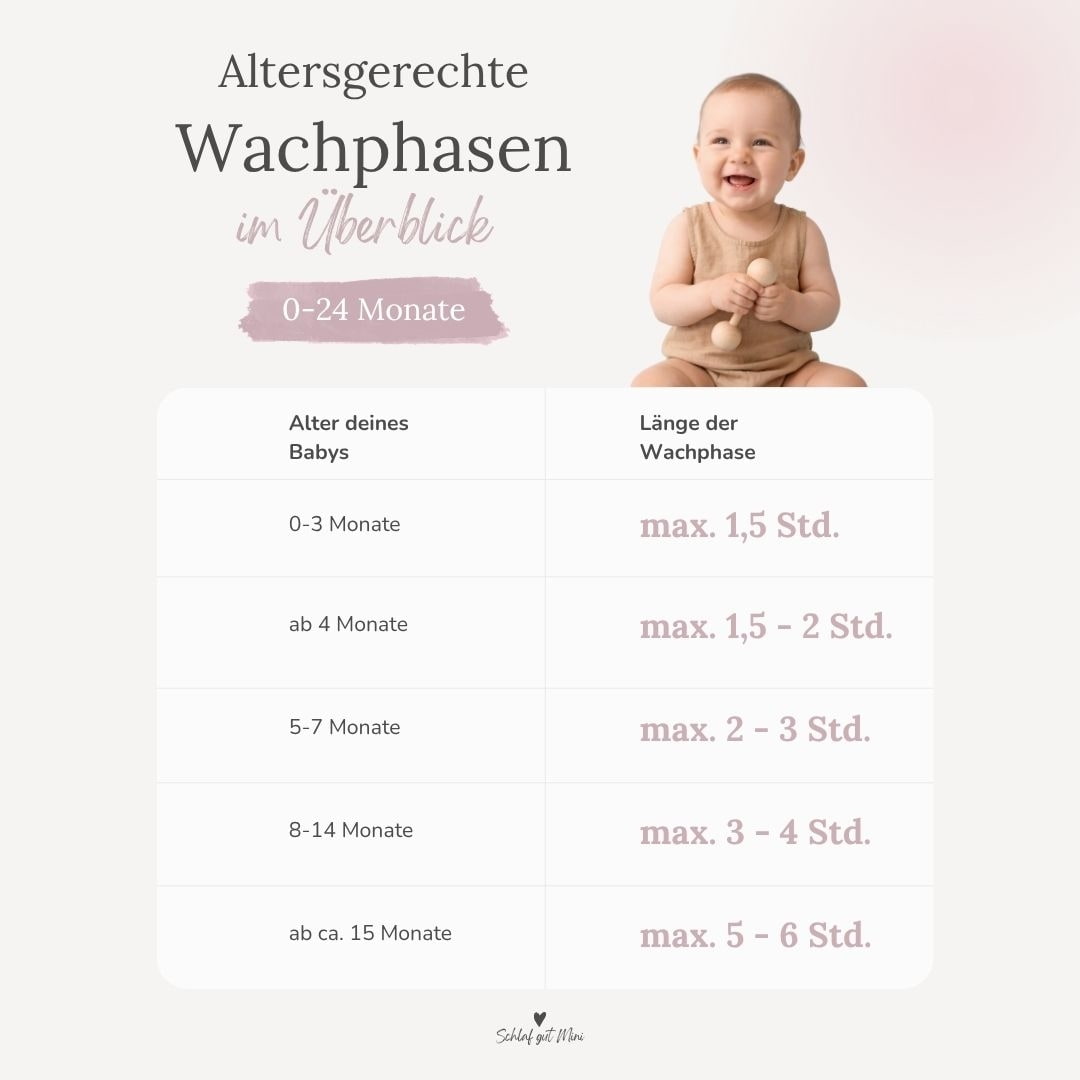 Schlafphasen Baby Tabelle-Überblick Schlafphasen Kind und Baby Überblick