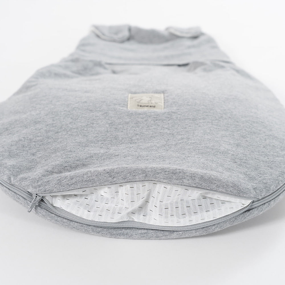 Belüftung Schlafsack Baby LIEBMICH grau meliert