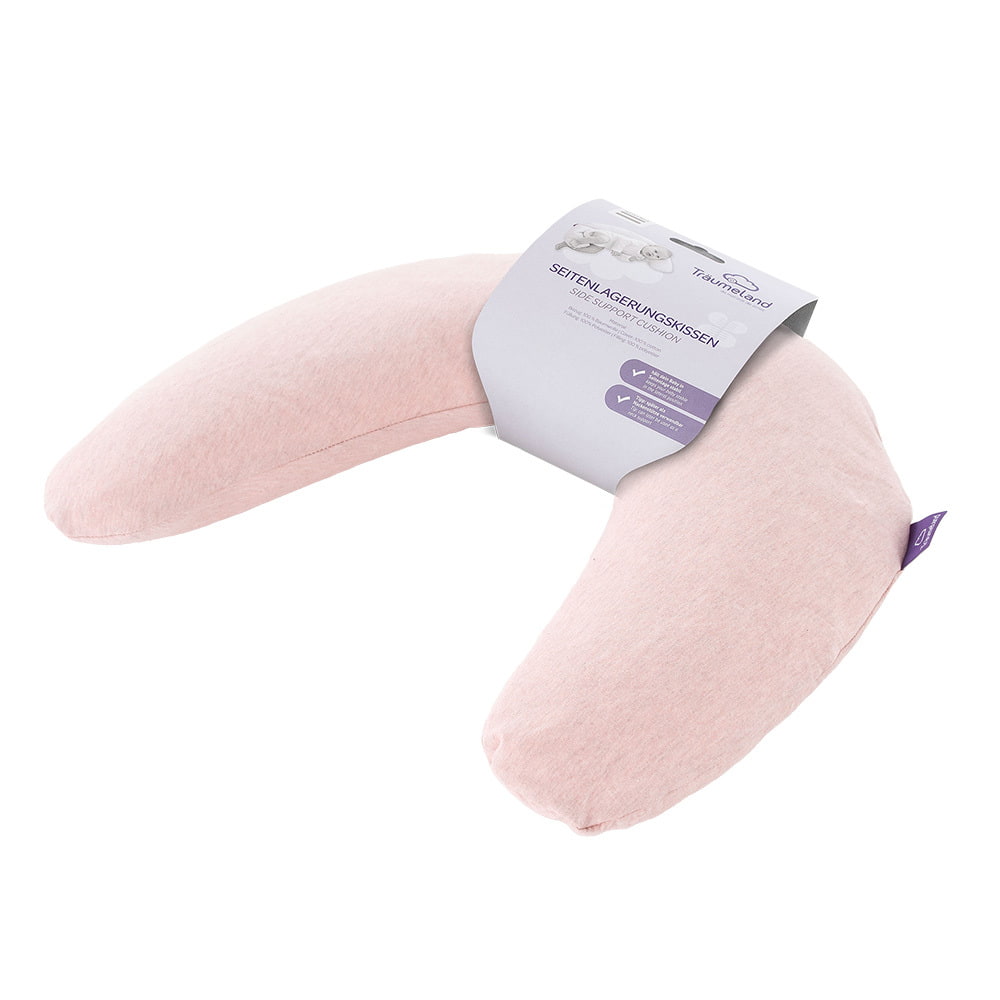 Side-sleeping pillow, pink heather, packaged