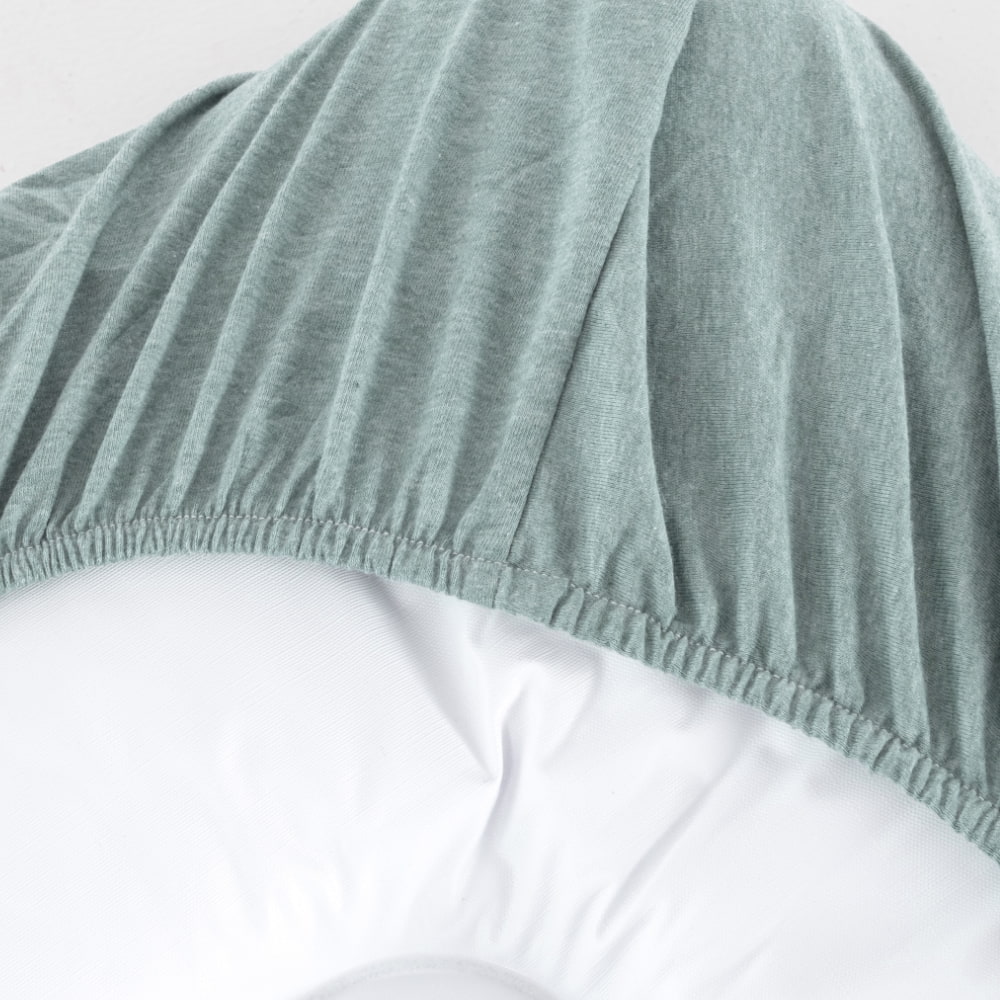 Changing Pad Cover, Green Marled, with Elastic Band