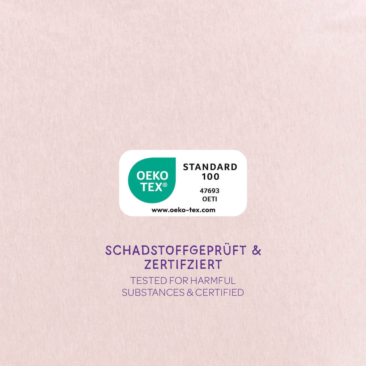 Bettschlange XL rosa meliert OEKO TEX