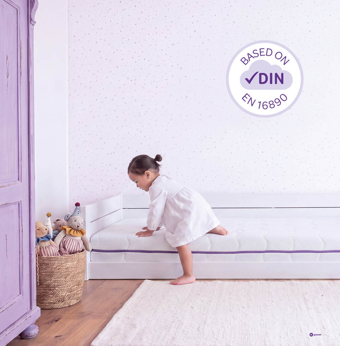 KI generiert Matratze Bodenbett Baby