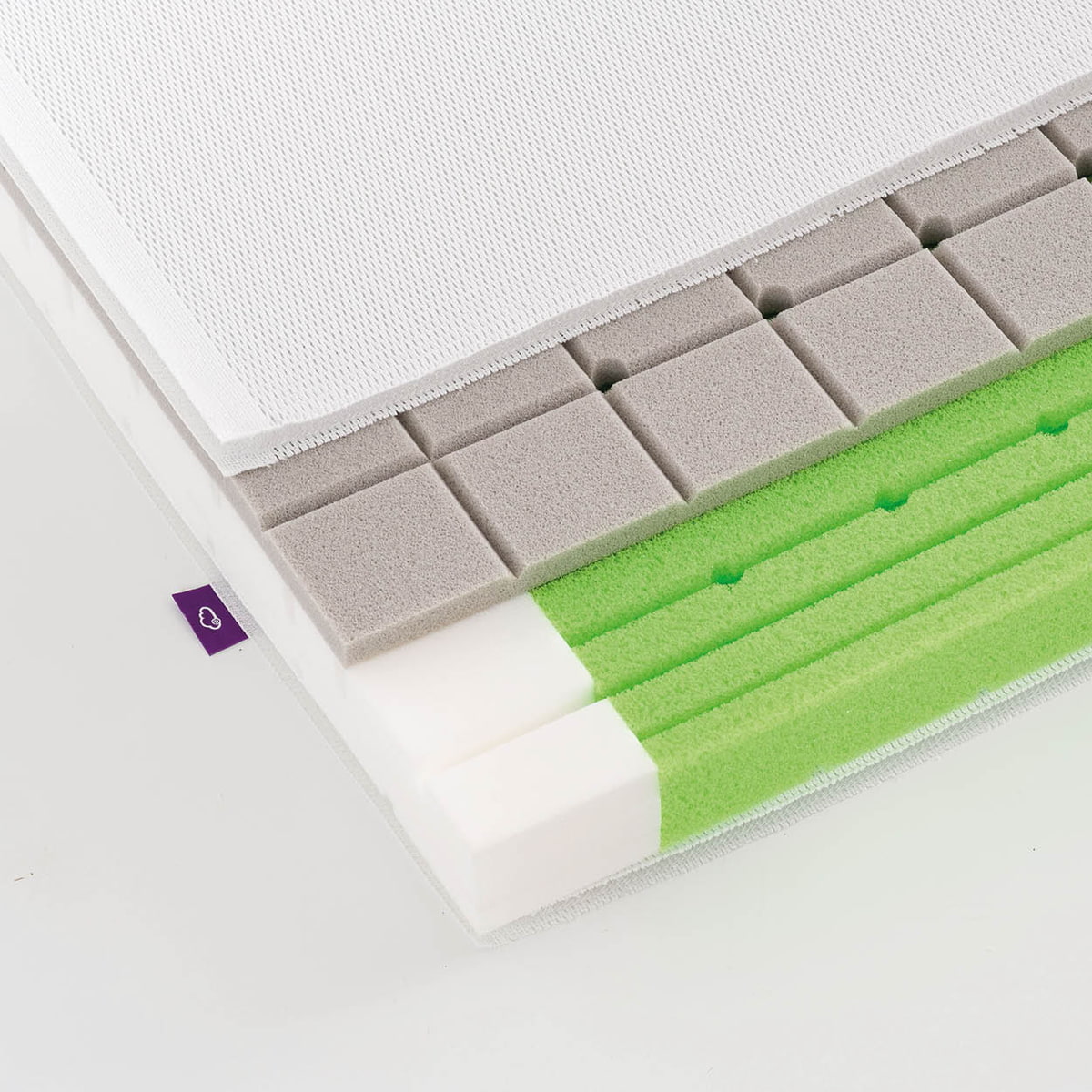 Mattress core cold foam with air cushion layer