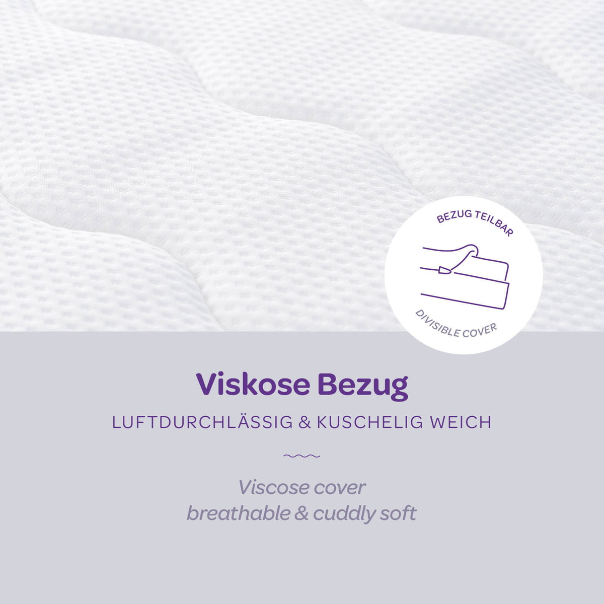 Kindermatratze mit Viscose Bezug