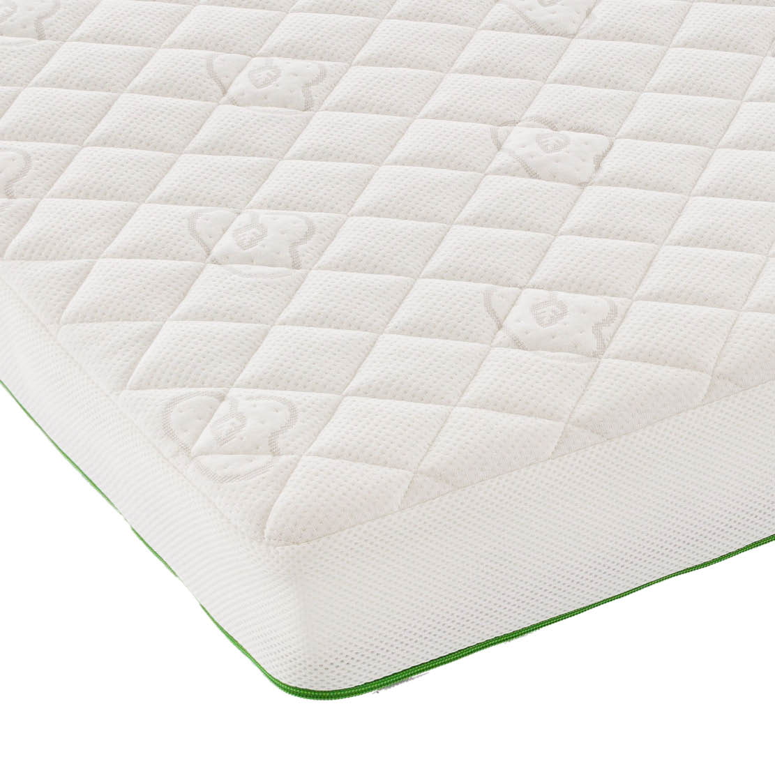 Mattress cover with recycled cotton with extra wide ventilation band