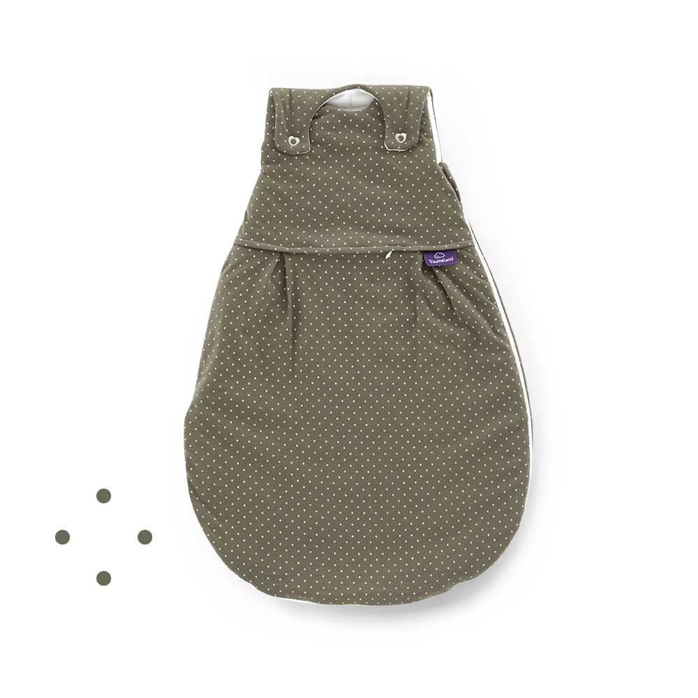 Ganzjahres-Schlafsack LIEBMICH Pünktchen oliv