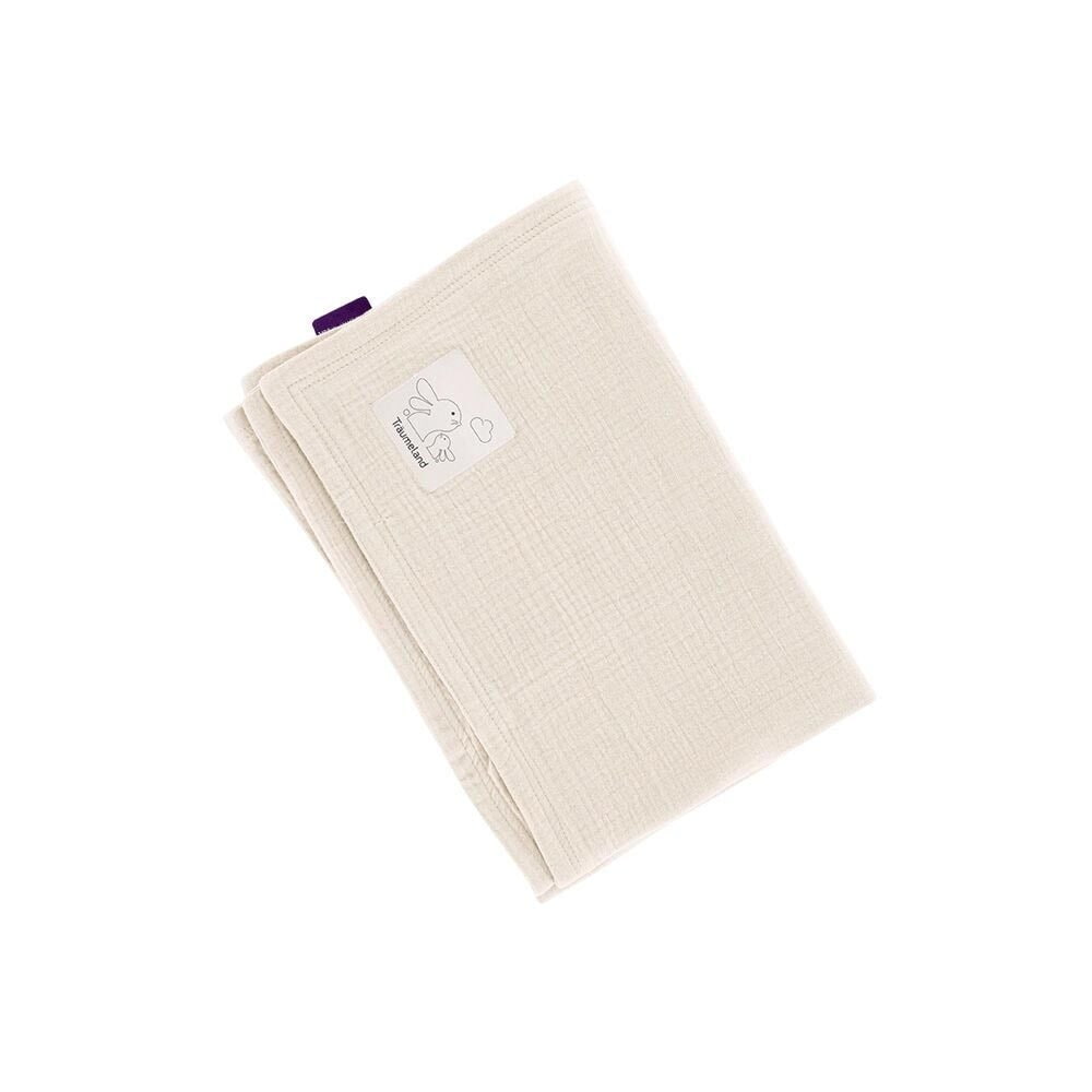 Baby blanket muslin beige folded