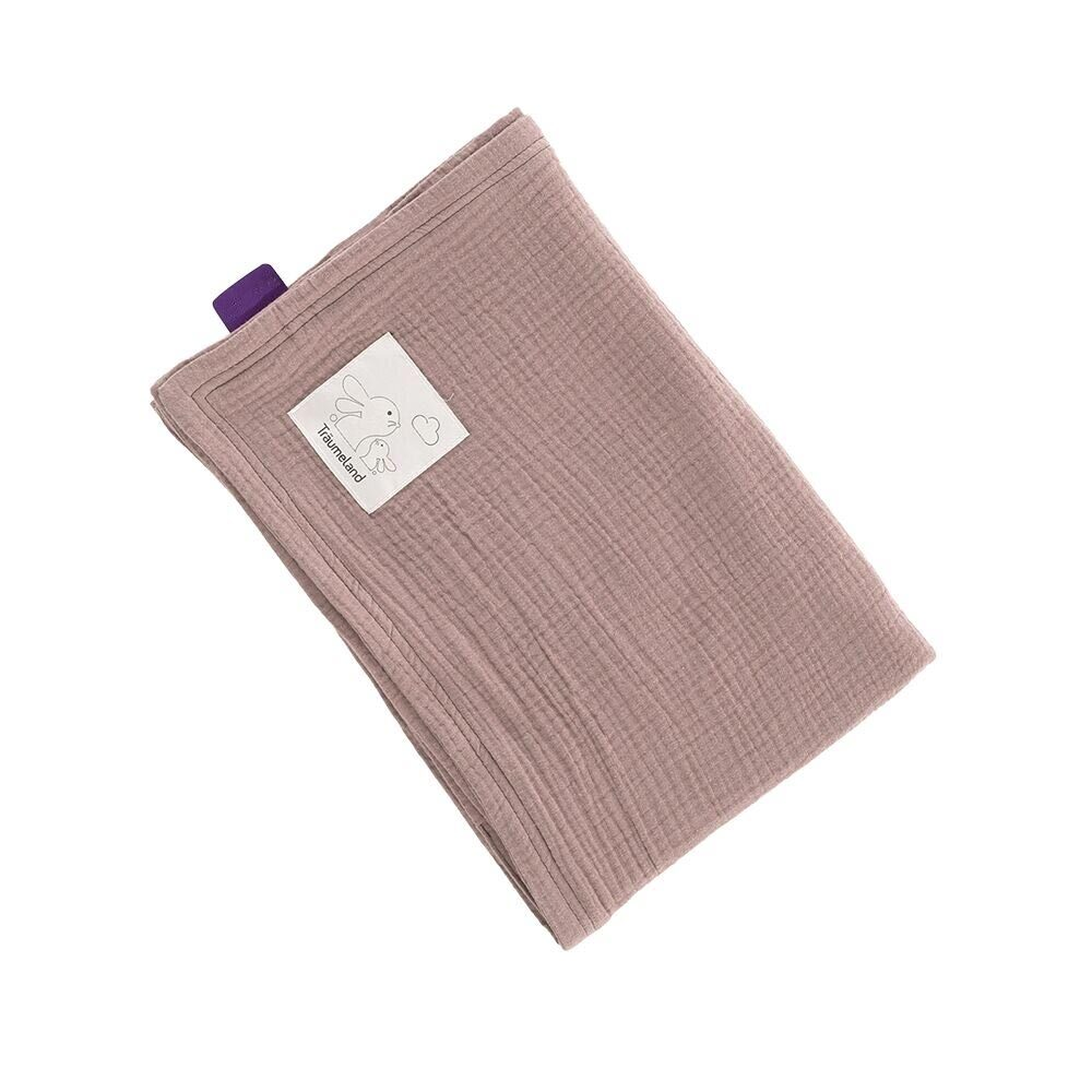 Baby blanket muslin chestnut folded