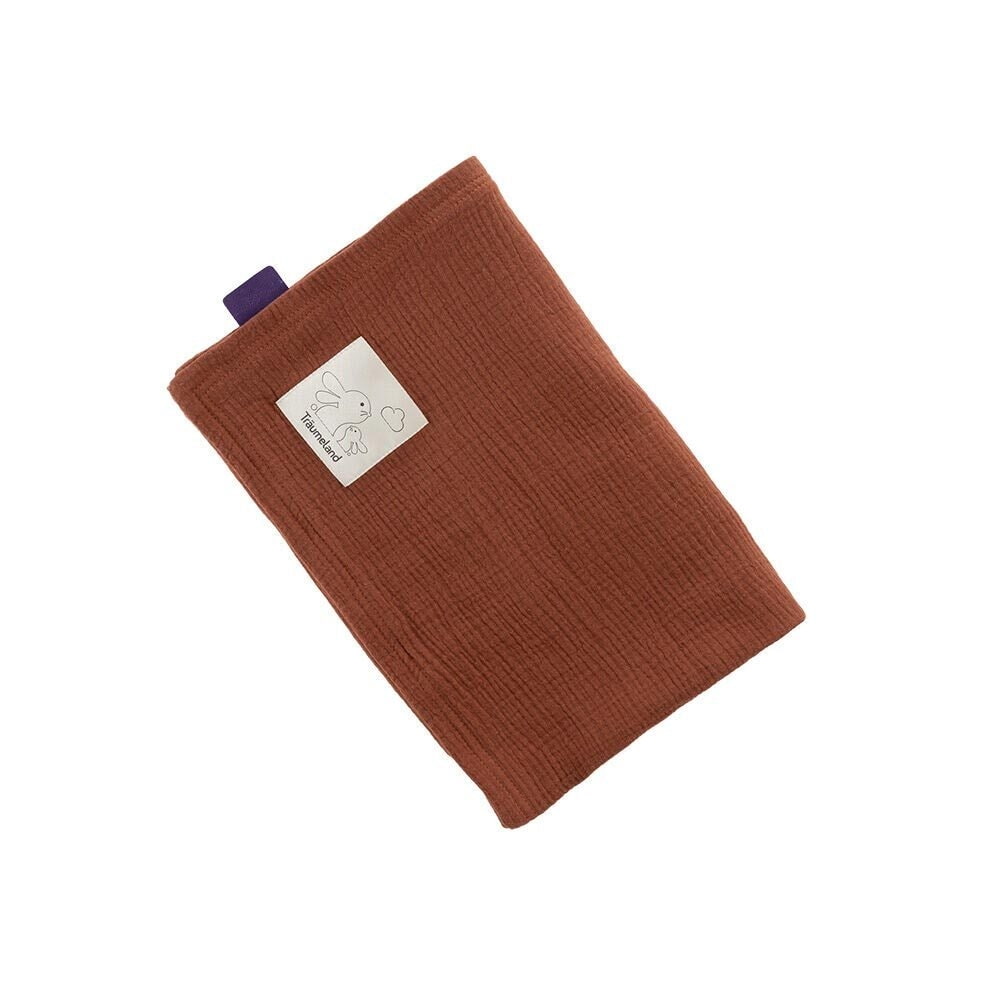 Baby blanket muslin terracotta folded