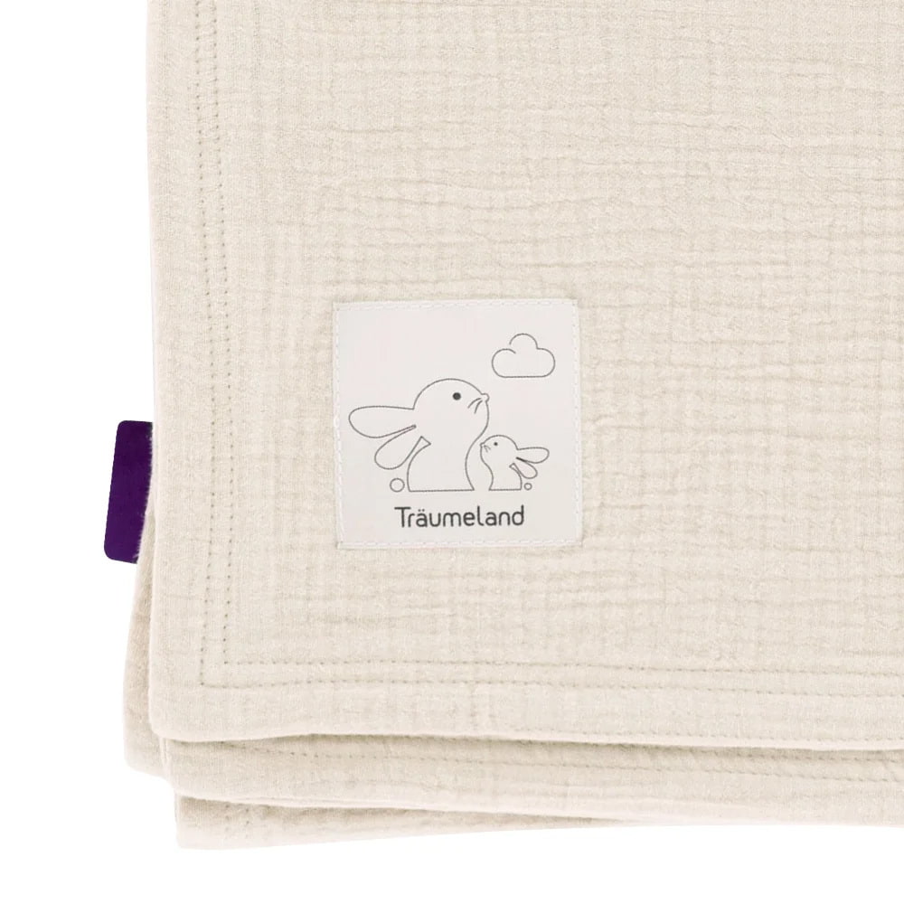 cuddly baby blanket made of cotton muslin size 75 x 100 cm