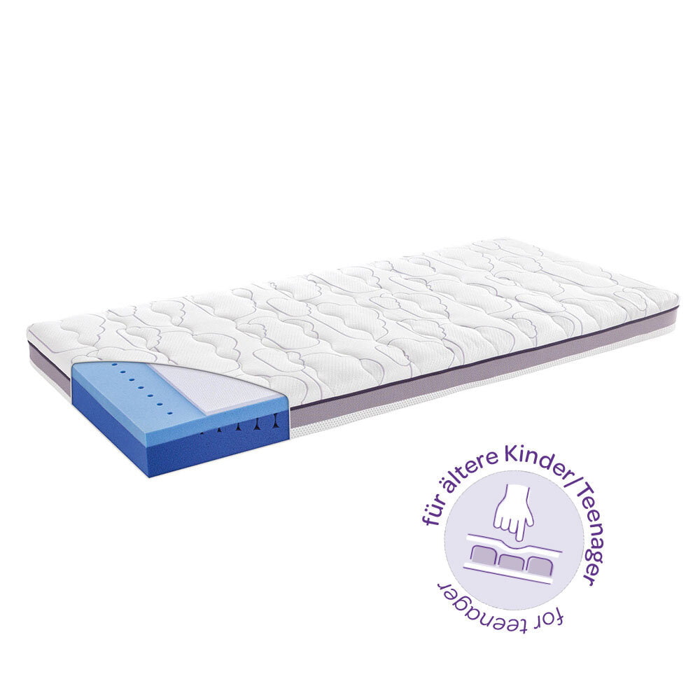 Kinder- und Jugendmatratze Meeresbrise mit emc® sensitiv Schaum und 7-Zonenschnitt
